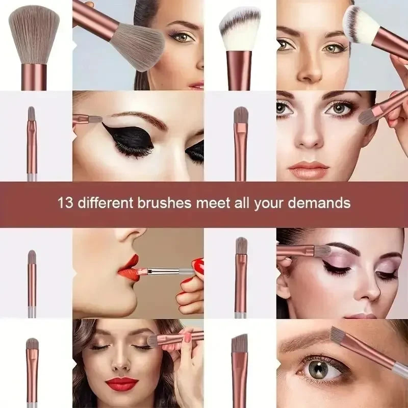 13 Piece Makeup Brush Set